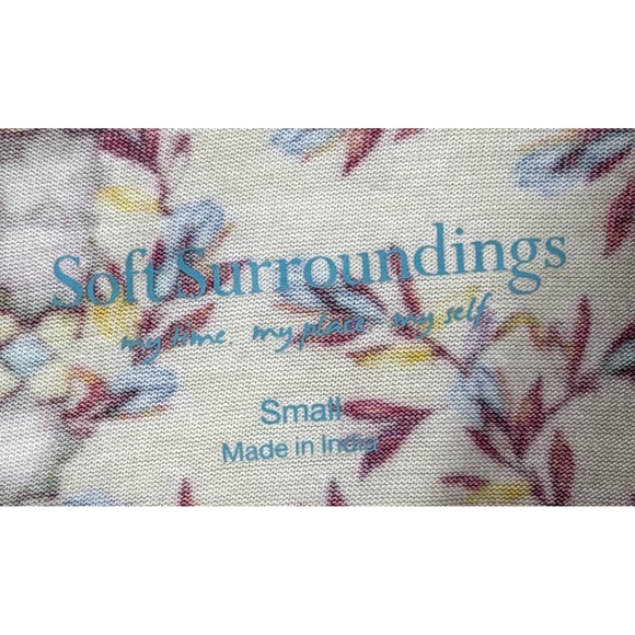 Soft Surroundings Womens Sz S Fifi Embroidered Floral Tunic Top Blouse Festival - Picture 2 of 13